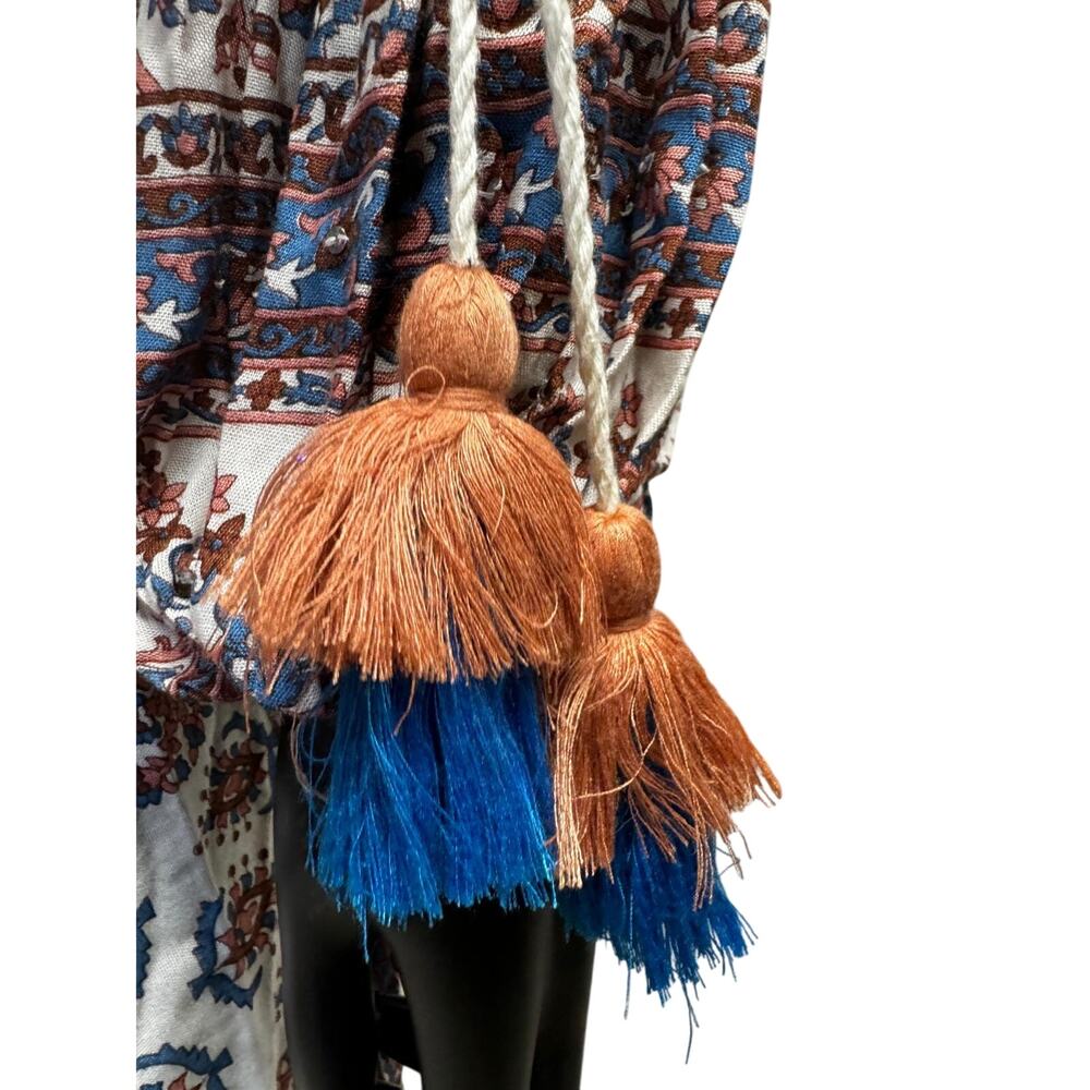 $99 Raga Anthropologie Prairie Dress Long Sleeves Sequins XS NWT - Picture 3 of 7